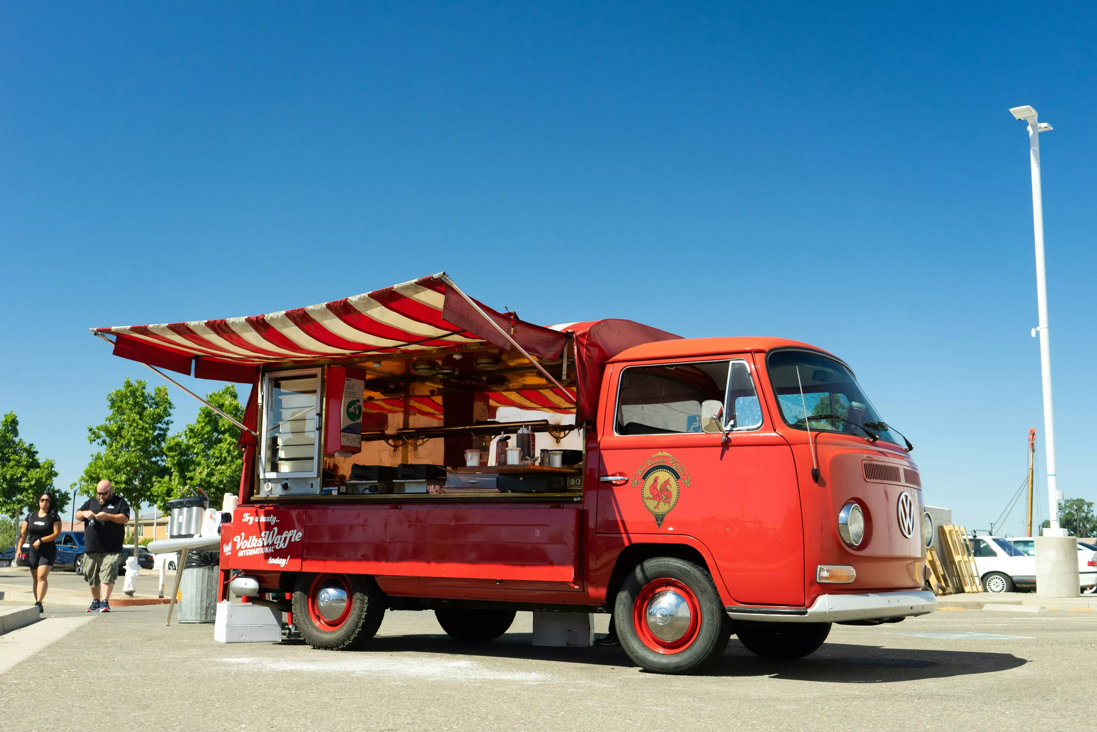 Un foodtruck rojo